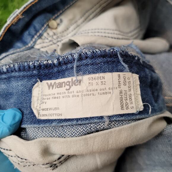 Vintage 80s Wrangler 936DEN Jeans Mens 31x32 Made in USA High Waisted Cowboy - Picture 8 of 8